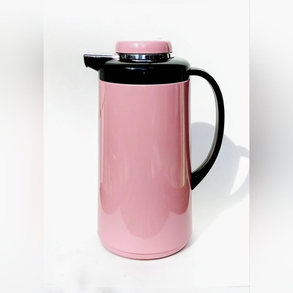 ✨ True Vintage ✨ Phoenix, Hot/Cold Insulated Pitcher 10 1/4" color Pink & Black